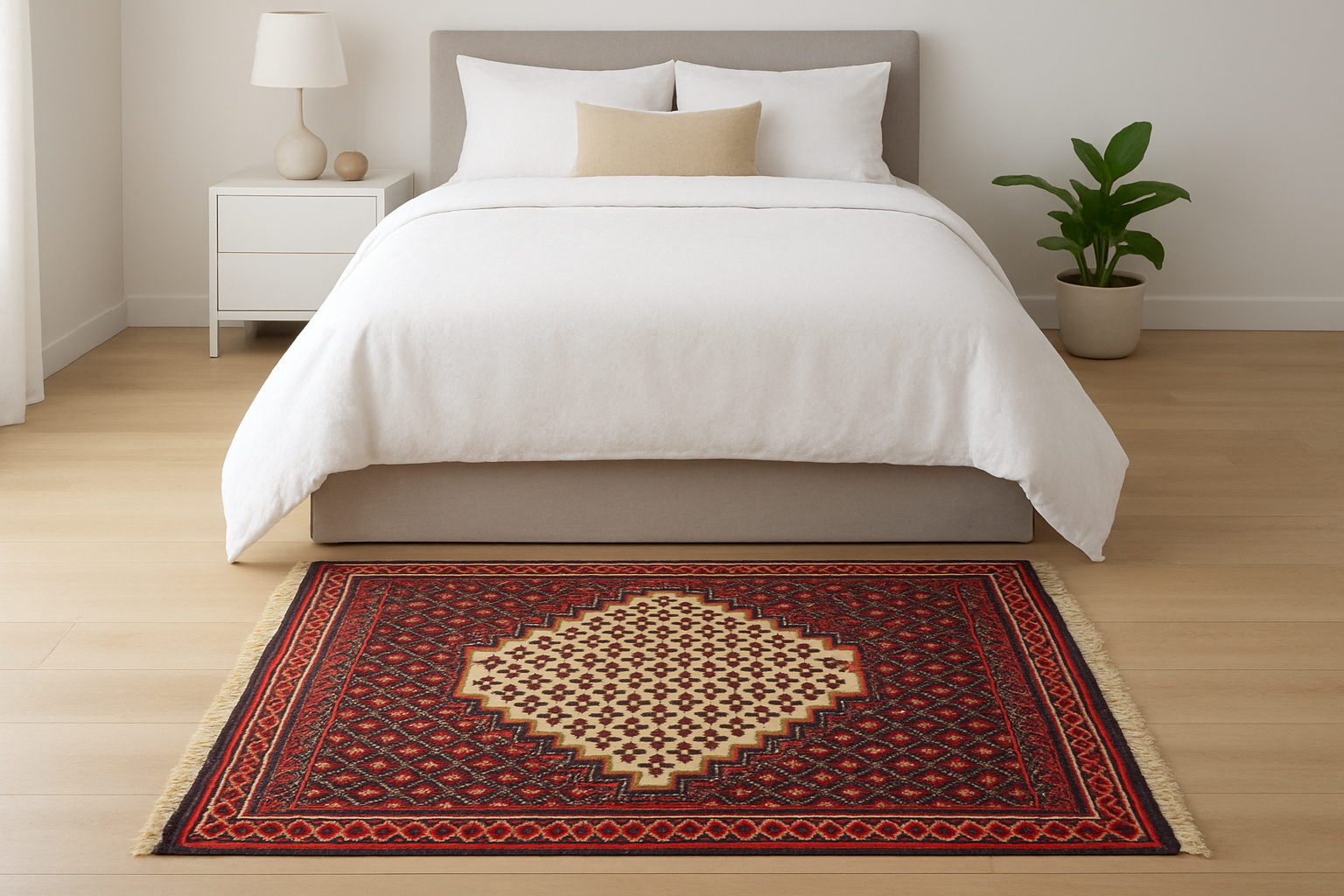 3.8 x 4.8 ft Hand Knotted Persian Kilim Rug