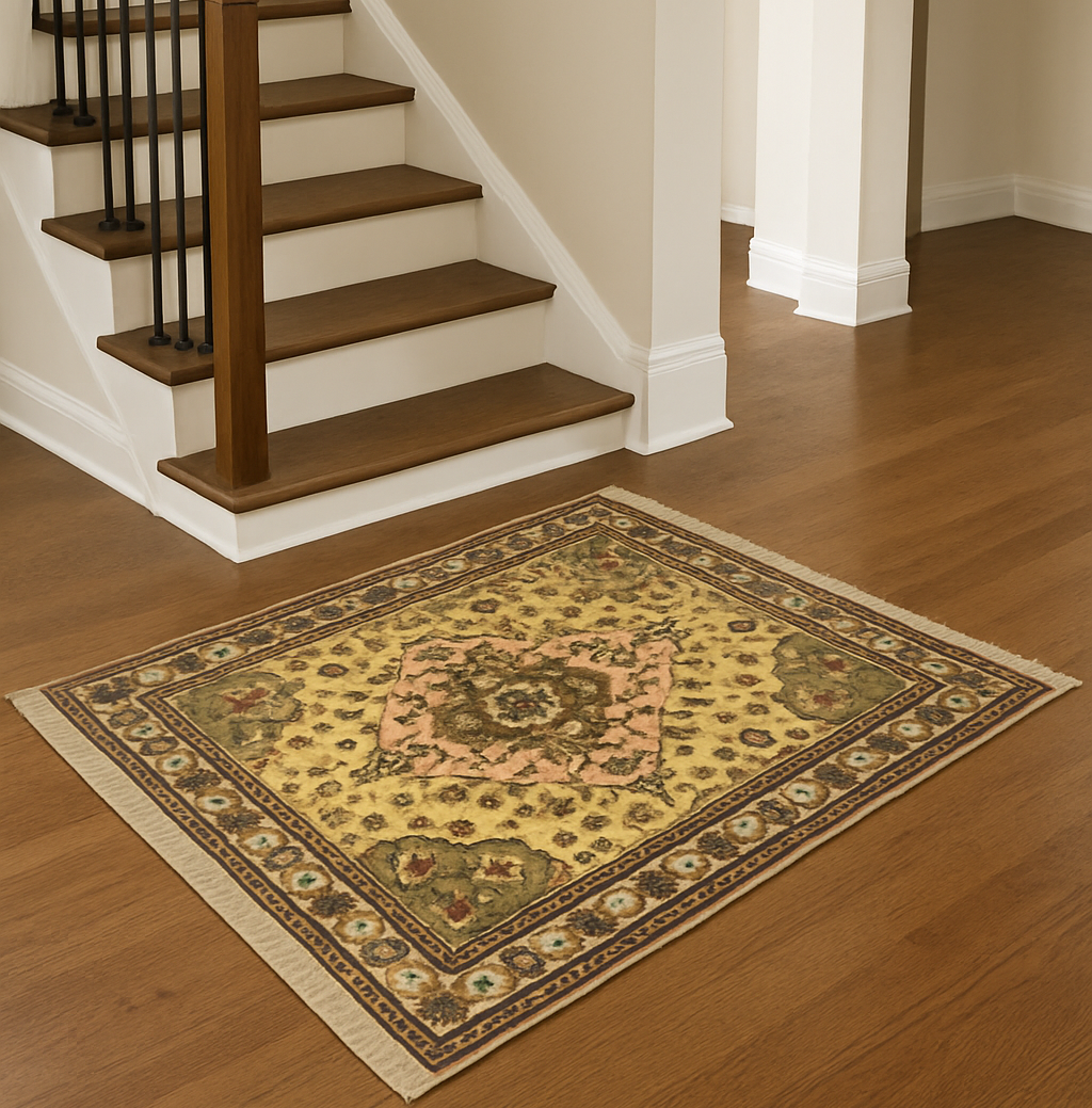 4.2 x 6.8 ft Hand Knotted Persian Arabil Rug