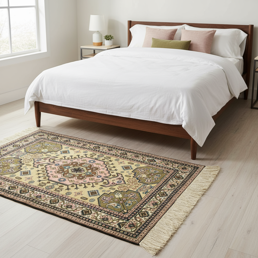 4.2 x 6.8 ft Hand Knotted Persian Arabil Rug