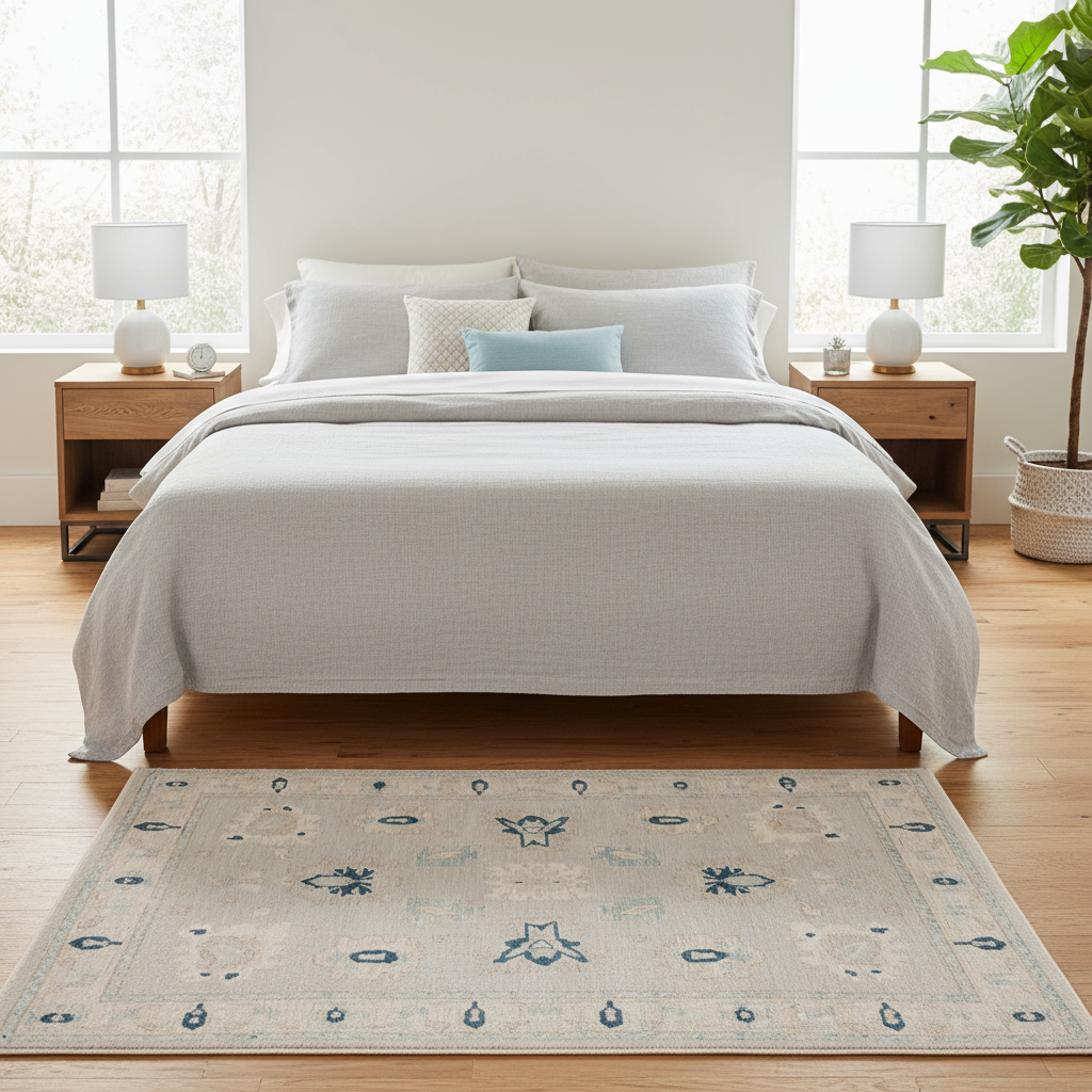 4.11 x 6.11 ft Hand Knotted Oushak Rug