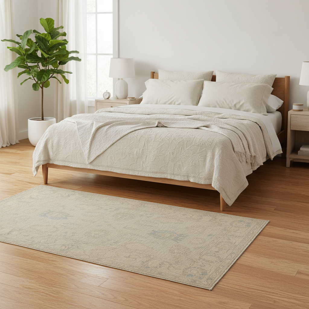 4 x 5.11 ft Hand Knotted Oushak Rug