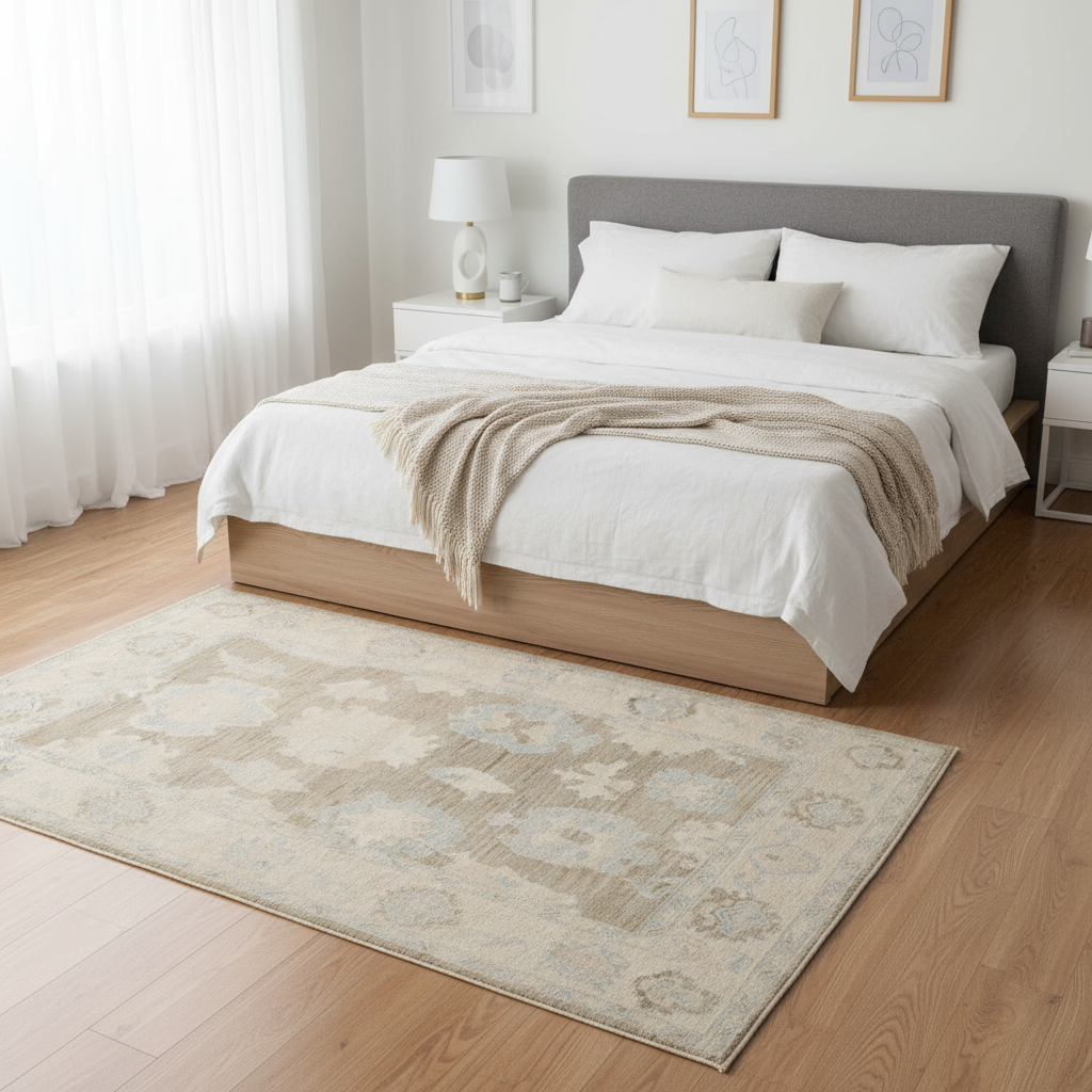 3.11 x 5.10 ft Hand Knotted Oushak Rug