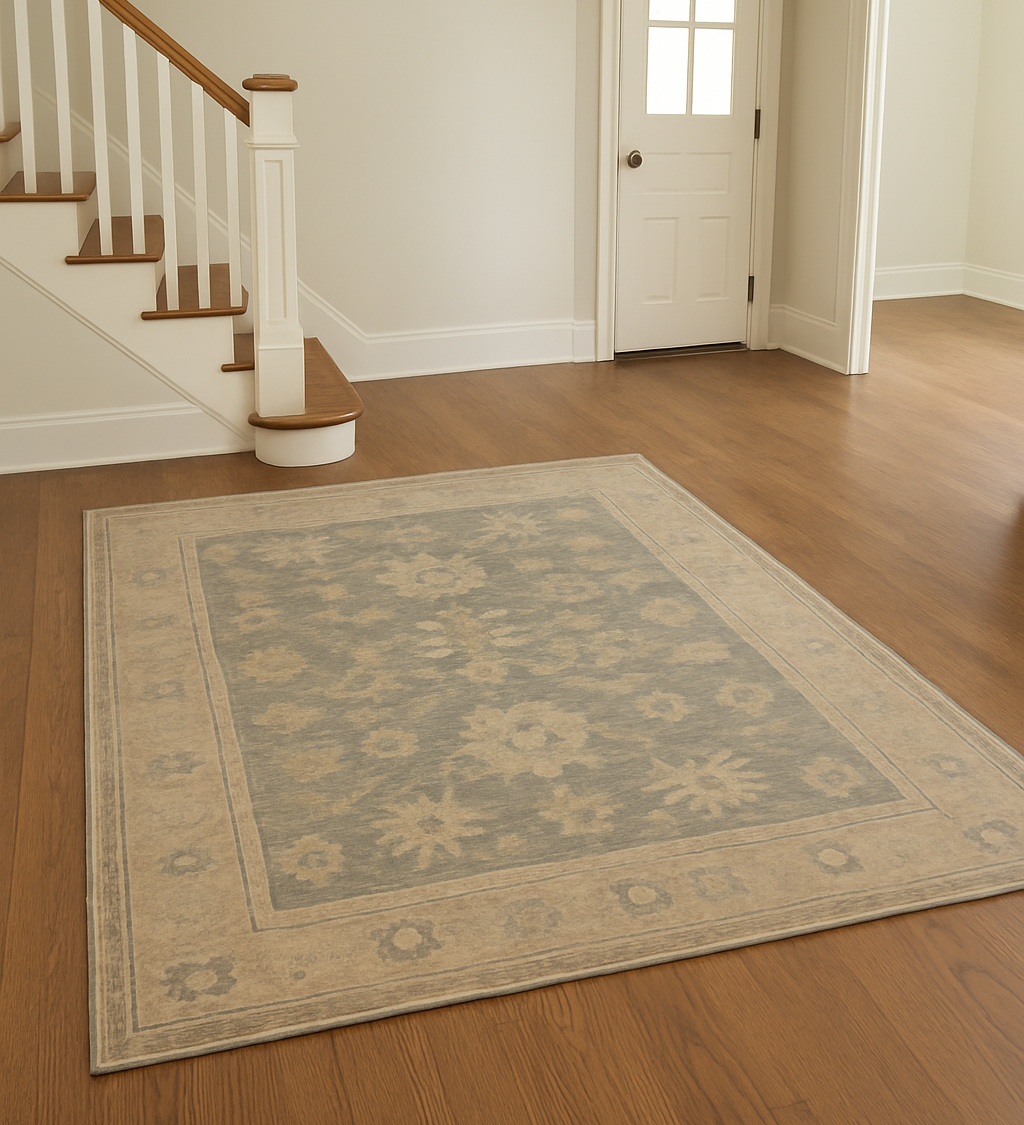 3.11 x 5.9 ft Hand Knotted Oushak Rug