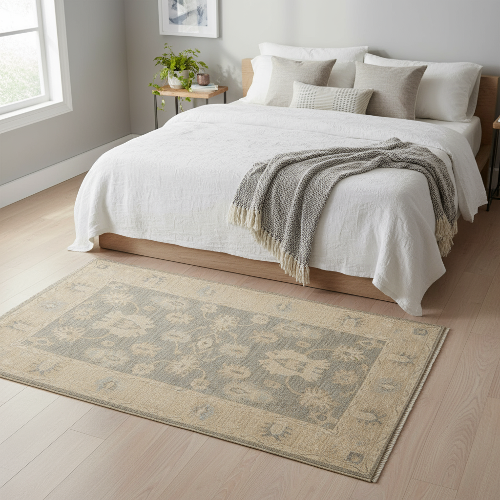 3.11 x 5.9 ft Hand Knotted Oushak Rug