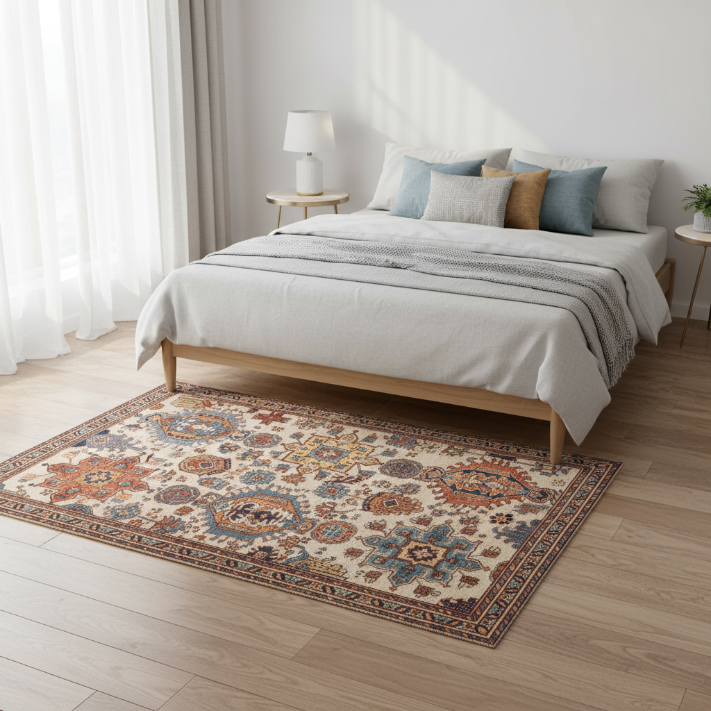 4 x 5.7 ft Hand Knotted Serapi Rug