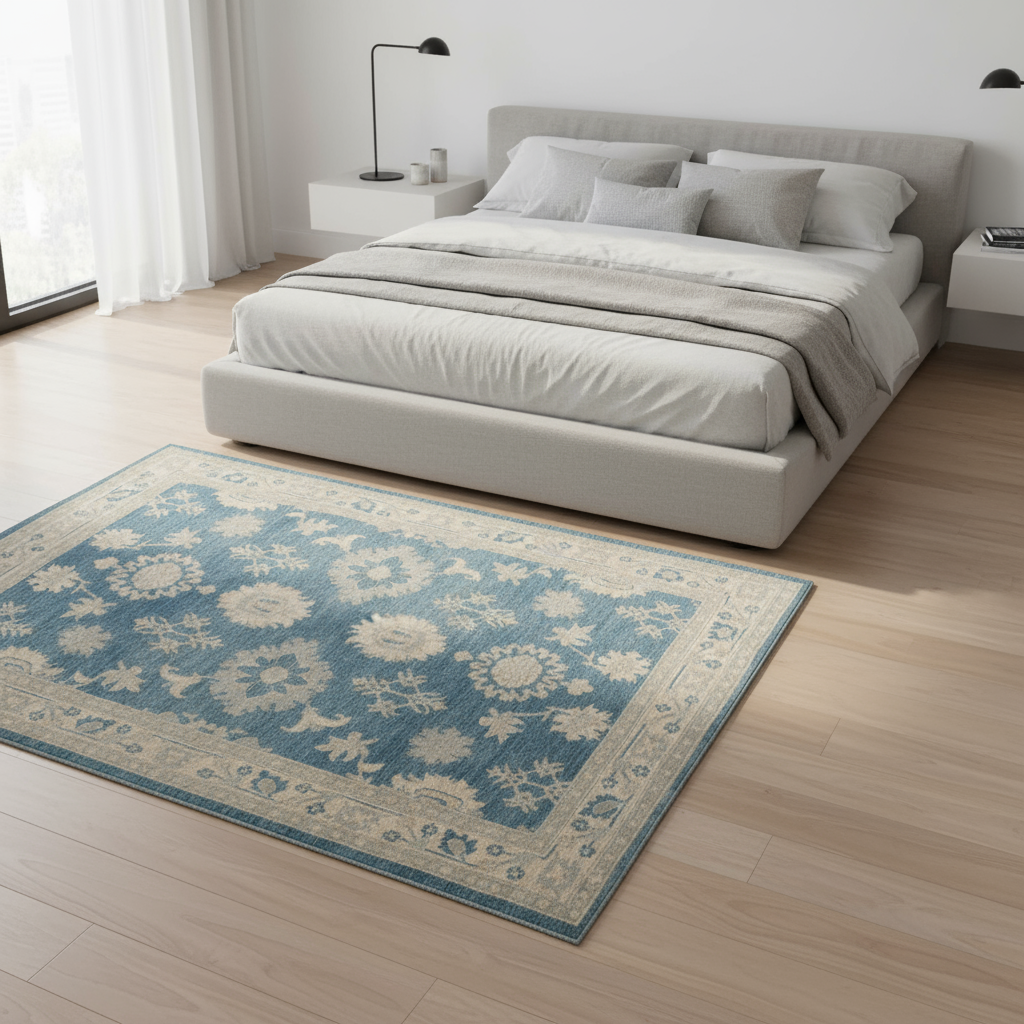 4.11 x 6.9 ft Hand Knotted Oushak Rug