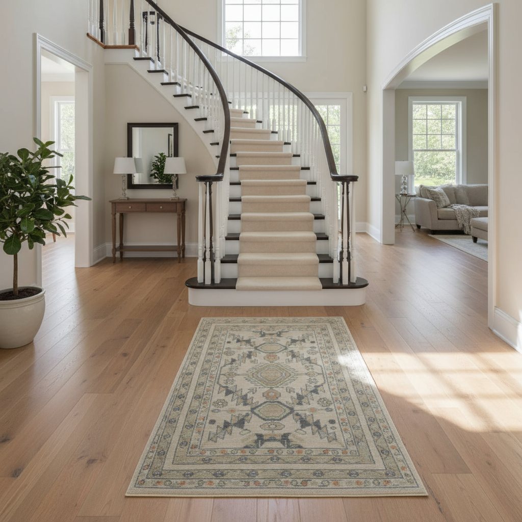 4.3 x 7.1 ft Hand Knotted Oushak Rug