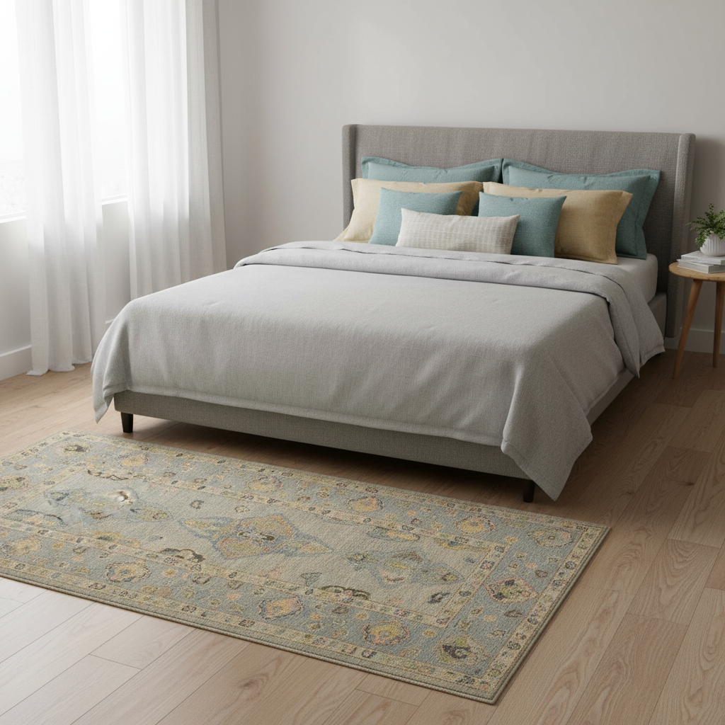 4.1 x 7.7 ft Hand Knotted Oushak Rug