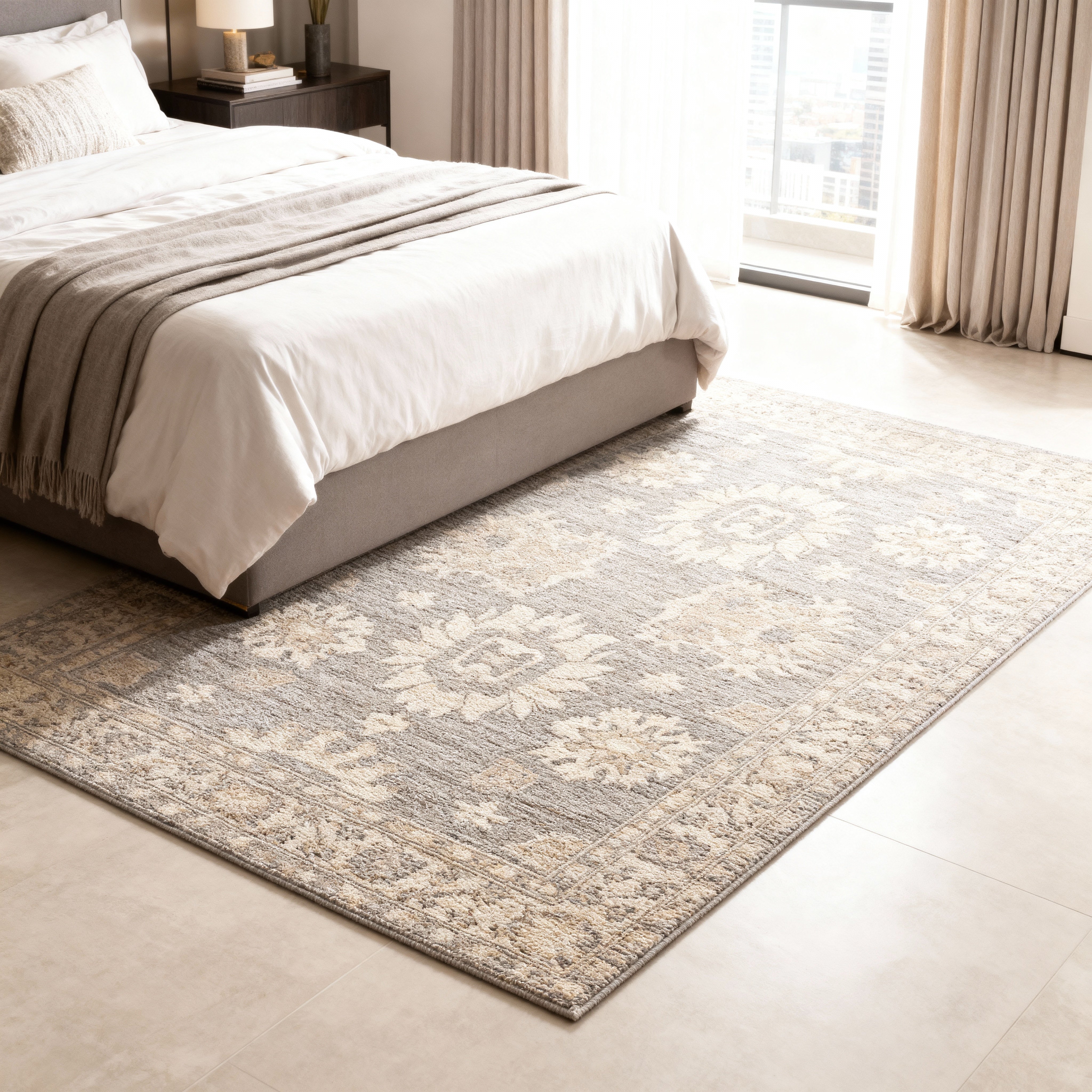 4.2 x 5.10 ft Hand Knotted Oushak Rug