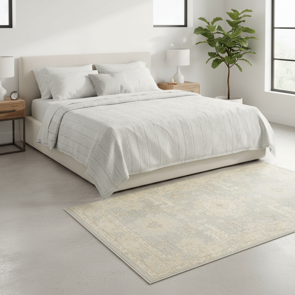 4.9 x 6.5 ft Hand Knotted Oushak Rug
