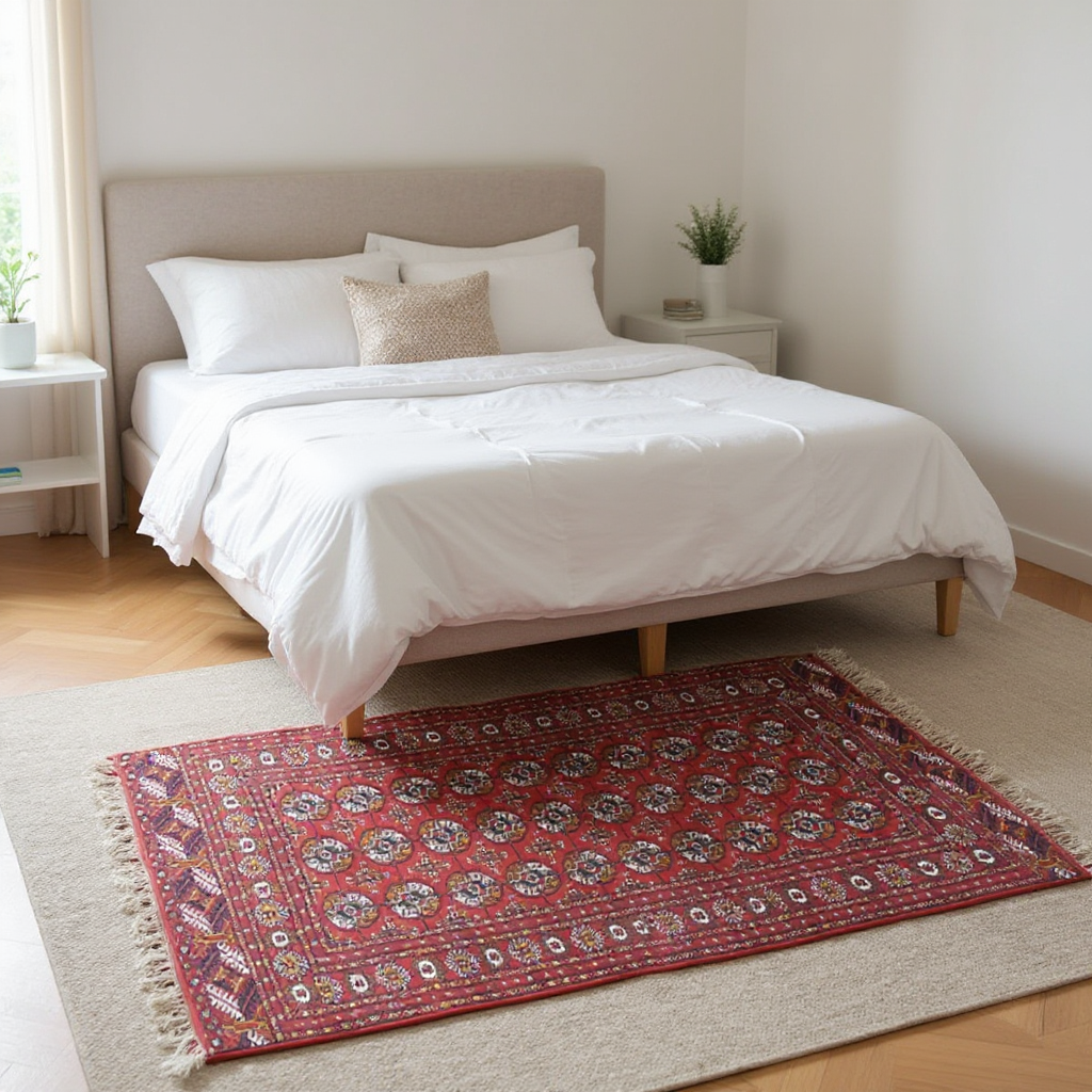 4 x 6 ft Hand Knotted Bokhara Rug