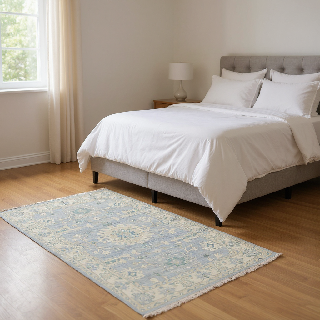 4.8 x 6.9 ft Hand Knotted Oushak Rug