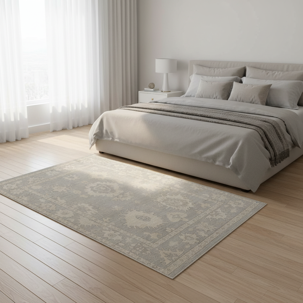 4.8 x 6.5 ft Hand Knotted Oushak Rug