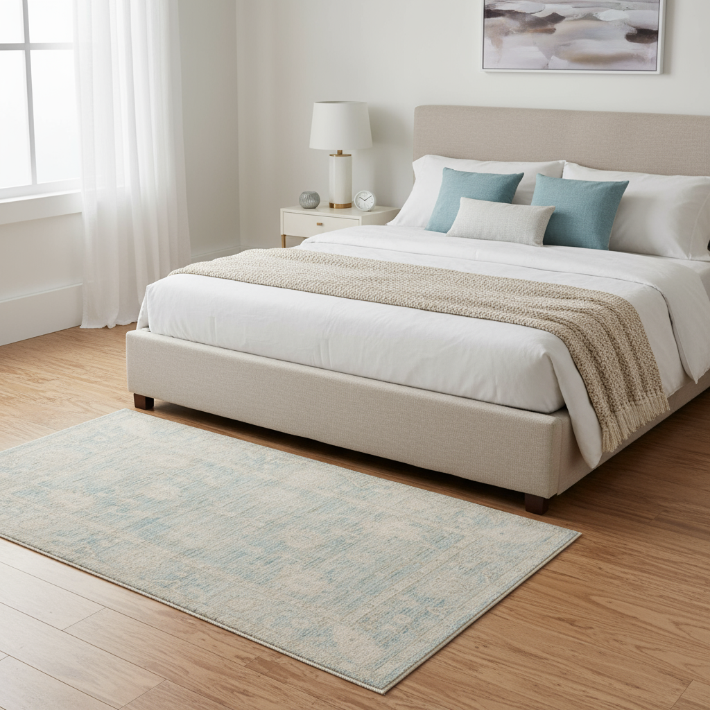 4.9 x 6.11 ft Hand Knotted Oushak Rug