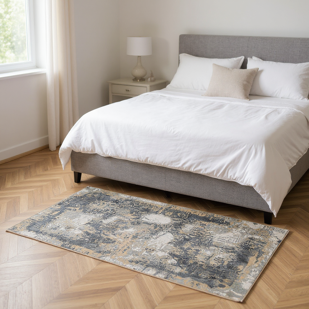 4.7 x 6.10 ft Hand Knotted Modern Rug