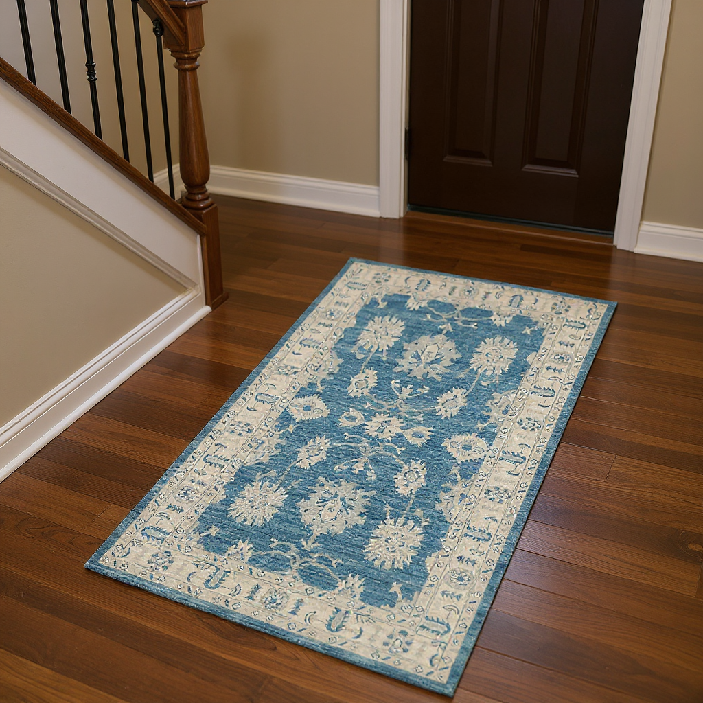 4.1 x 6.11 ft Hand Knotted Oushak Rug