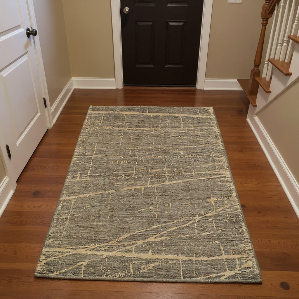 3.11 x 5.11 ft Hand Knotted Modern Rug