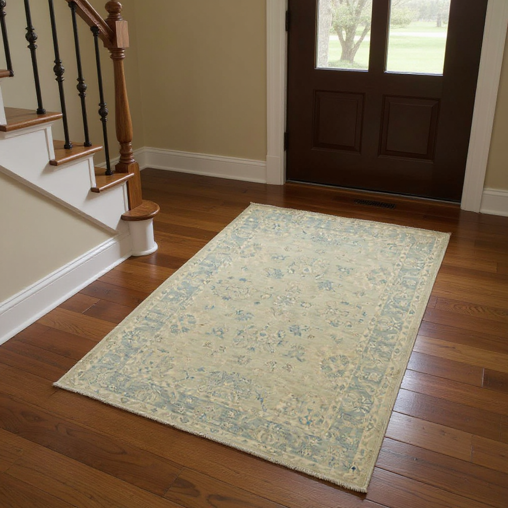 4.2 x 6.4 ft Hand Knotted Chobi Rug