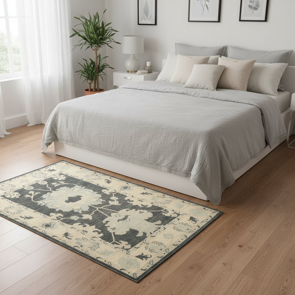 3.11 x 5.10 ft Hand Knotted Oushak Rug