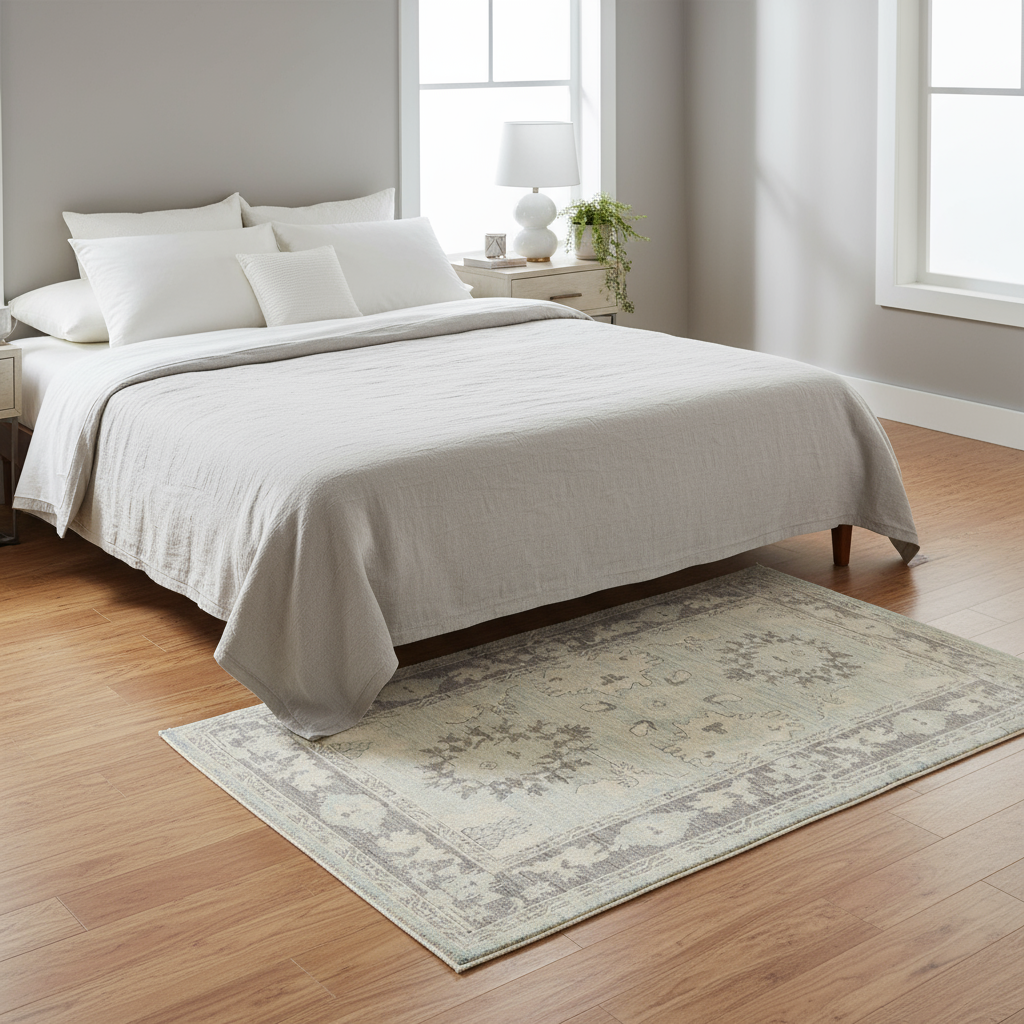 3.11 x 6.4 ft Hand Knotted Oushak Rug