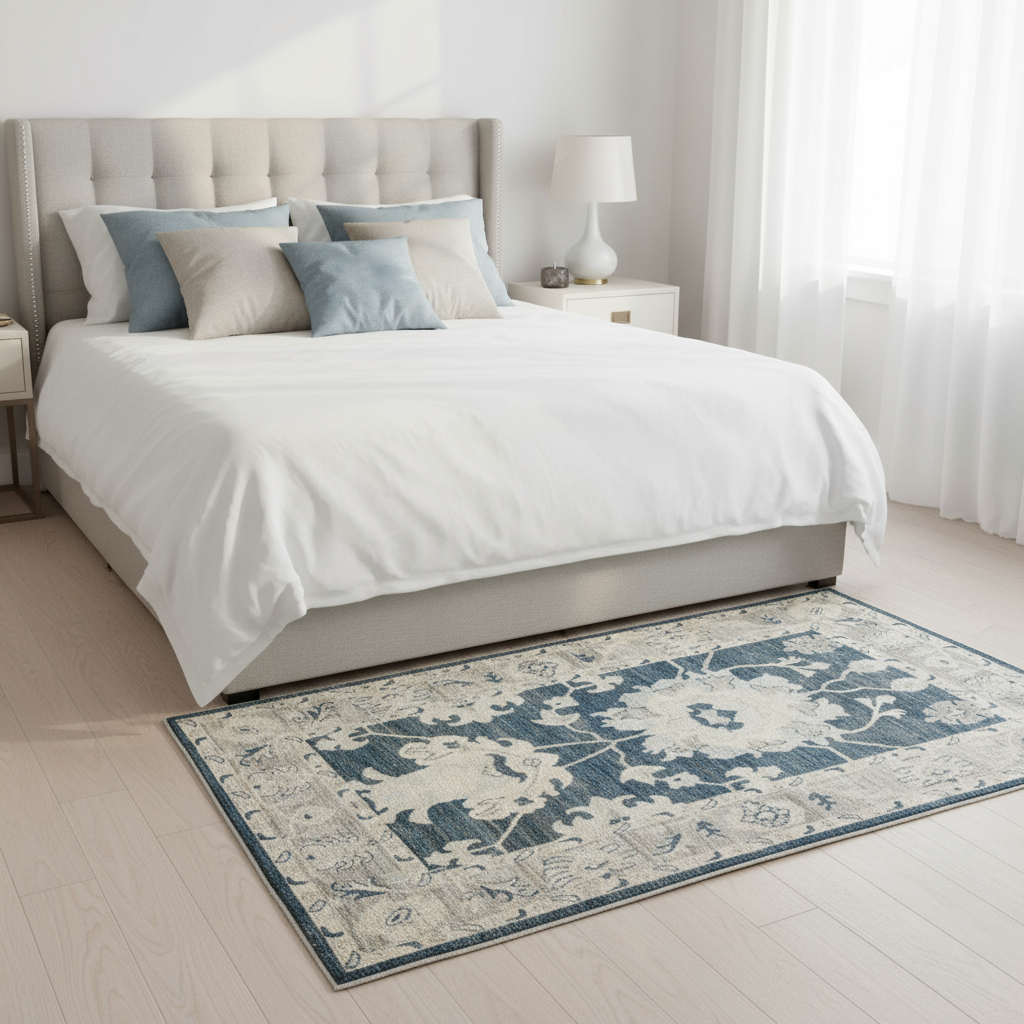4.2 x 6.3 ft Hand Knotted Oushak Rug