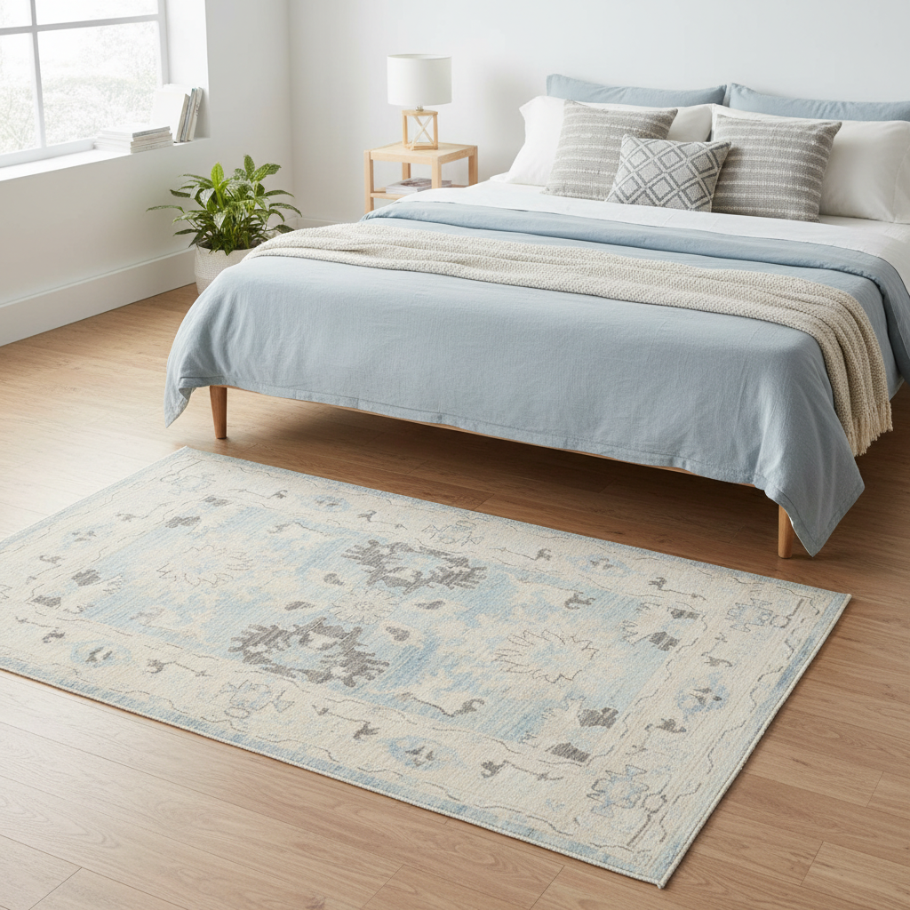 4.1 x 6.1 ft Hand Knotted Oushak Rug