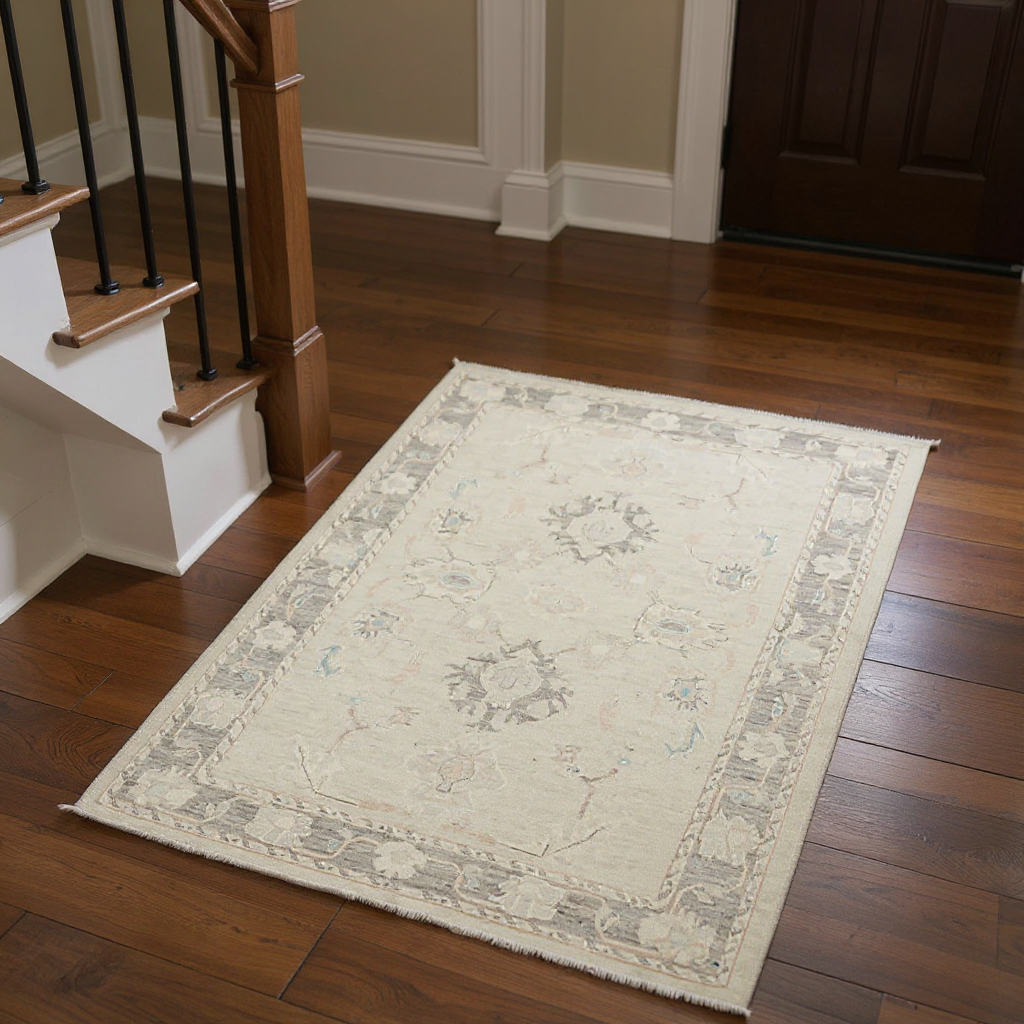 4.2 x 6 ft Hand Knotted Oushak Rug