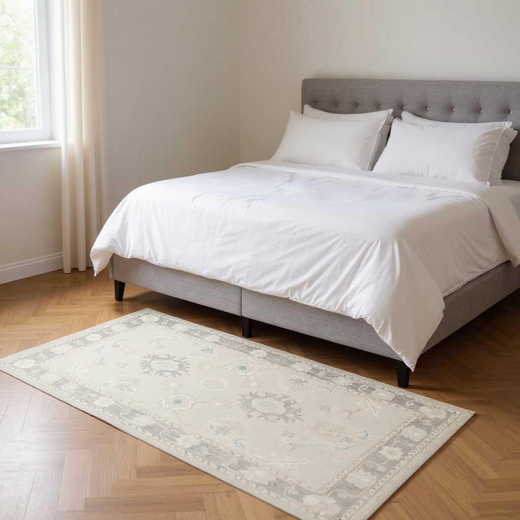 4.2 x 6 ft Hand Knotted Oushak Rug