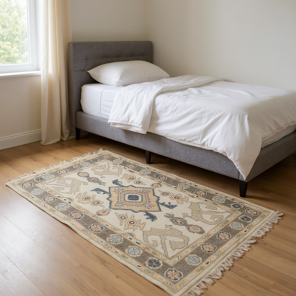 4 x 6 ft Hand Knotted Oushak Rug