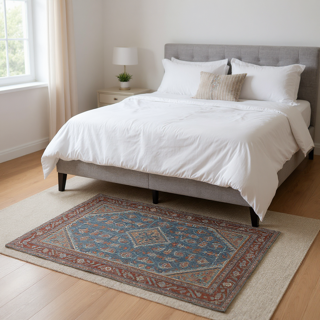 4.4 x 6.6 ft Hand Knotted Mahal Rug