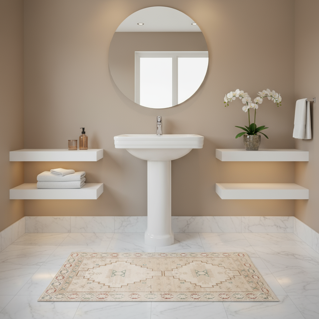 2.6 x 3.10 ft Hand Knotted Turkish Oushak Rug