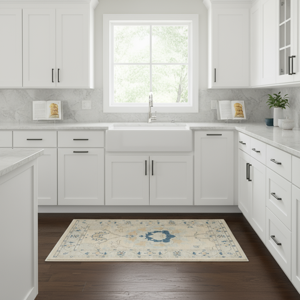 2.7 x 4.4 ft Hand Knotted Oushak Rug
