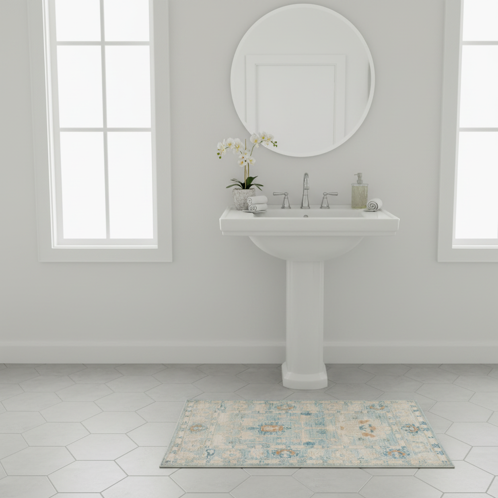 2.7 x 3.10 ft Hand Knotted Oushak Rug