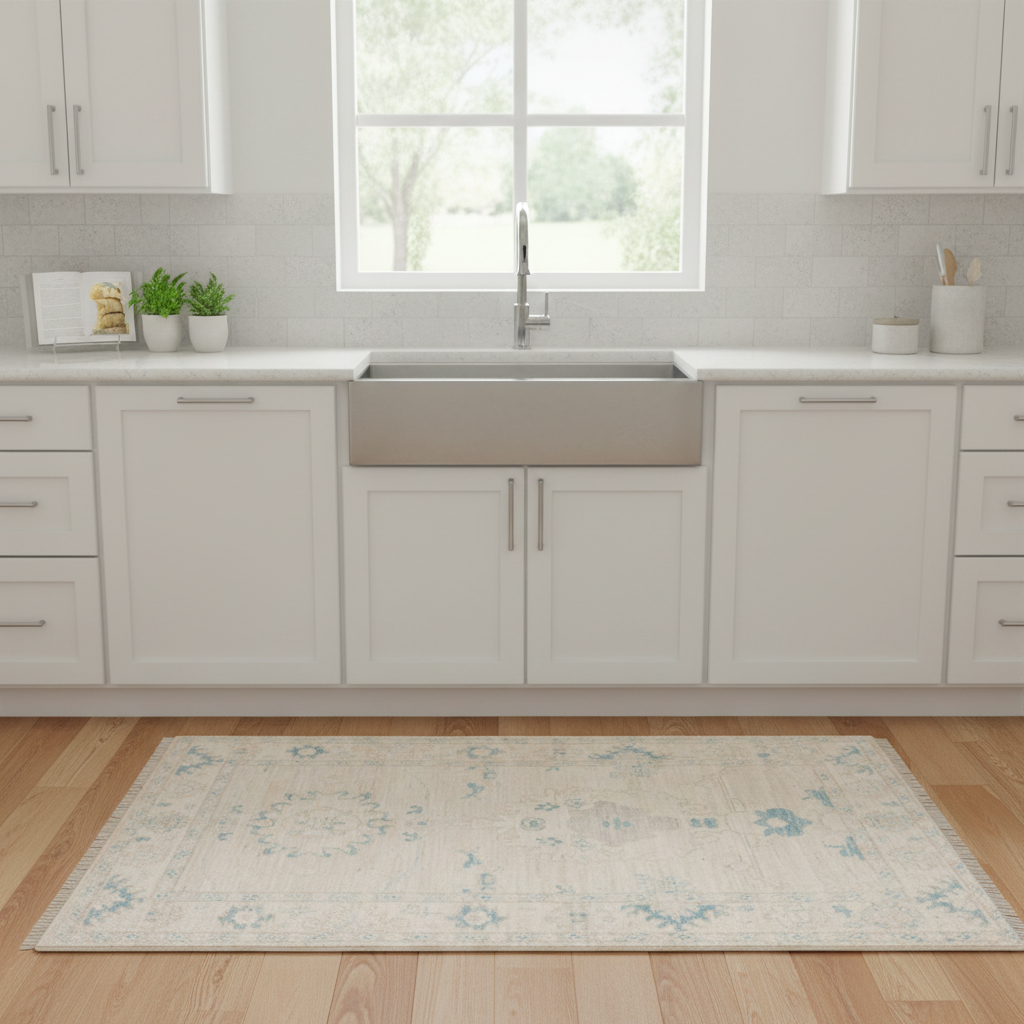 2.10 x 4.9 ft Hand Knotted Oushak Rug