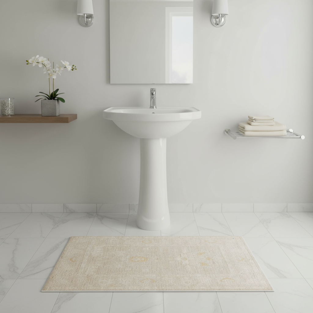 2.6 x 4 ft Hand Knotted Oushak Rug