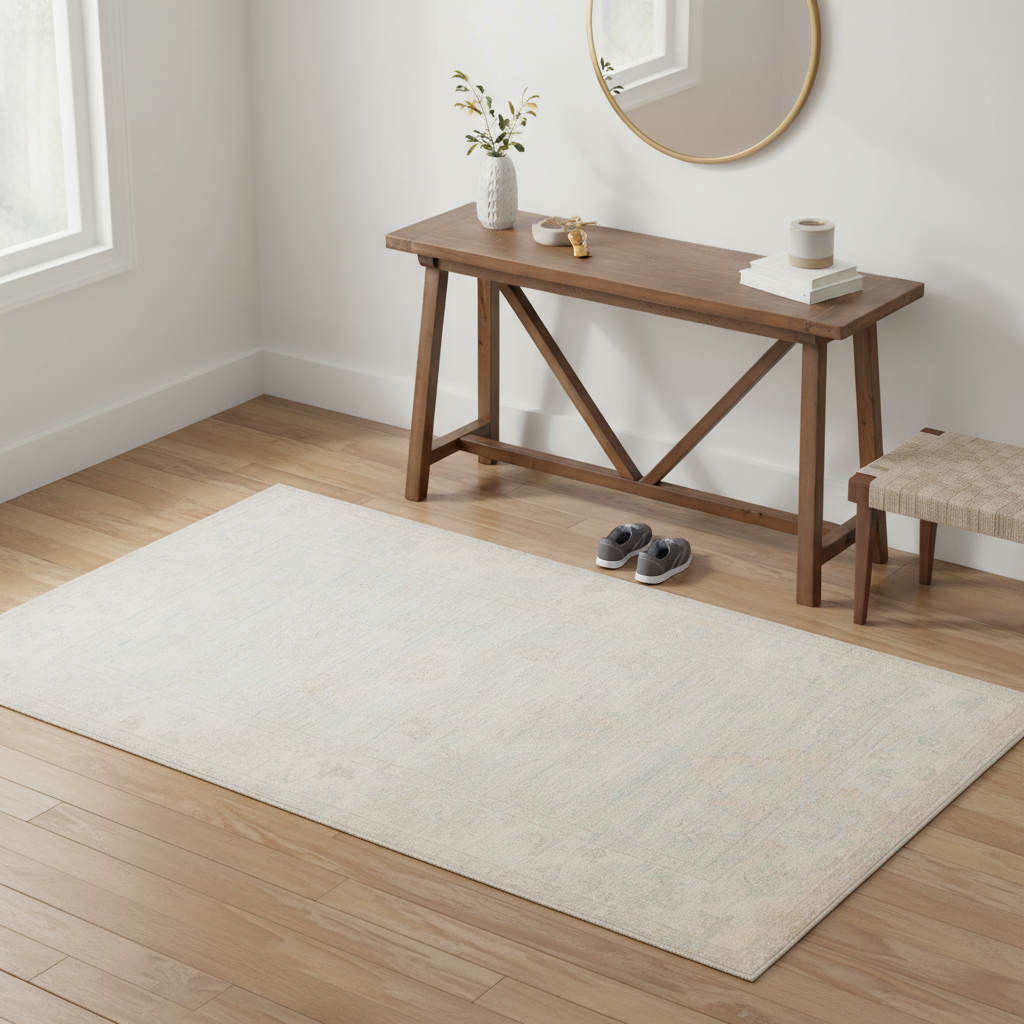 2.11 x 5 ft Hand Knotted Oushak Rug