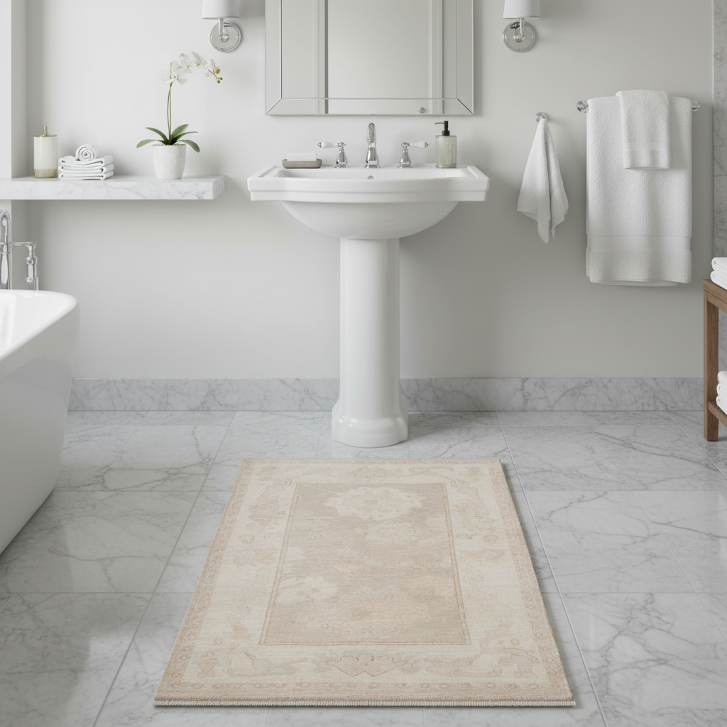 2.8 x 3.11 ft Hand Knotted Oushak Rug
