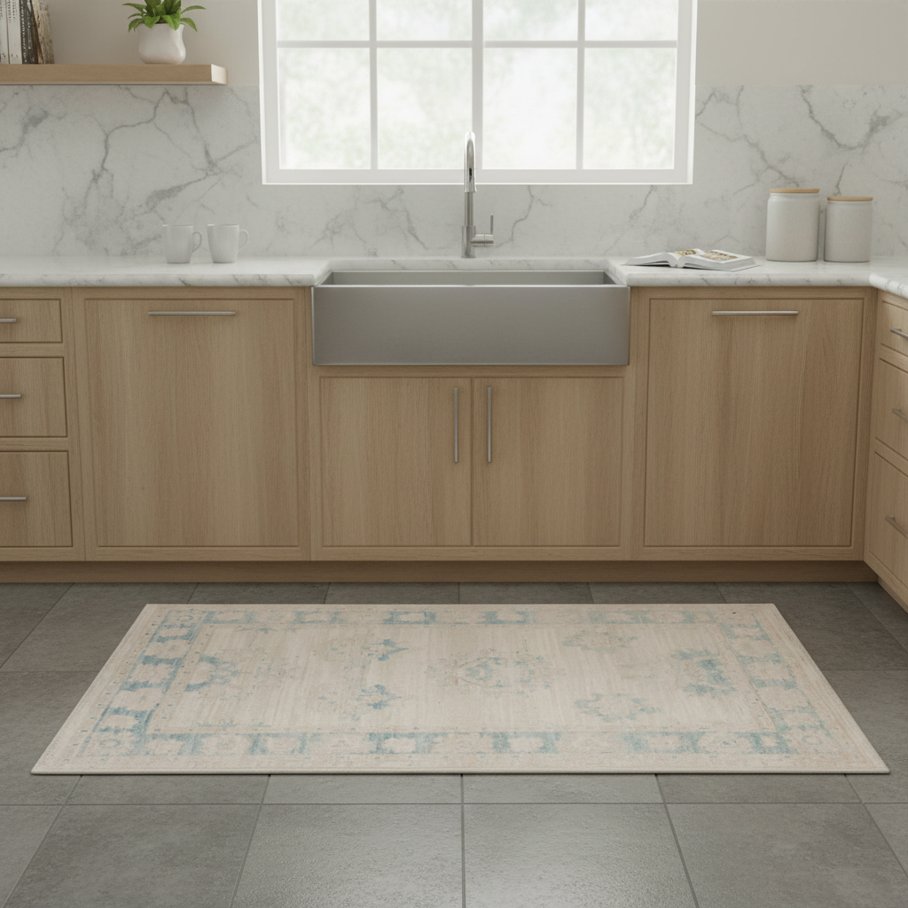 2.6 x 4.3 ft Hand Knotted Oushak Rug