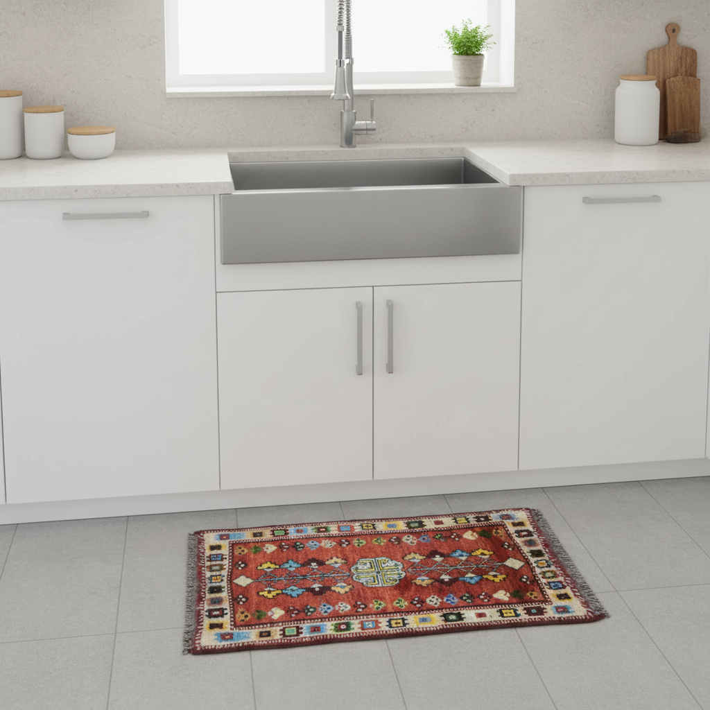 2.3 x 4.6 ft Hand Knotted Shiraz Rug