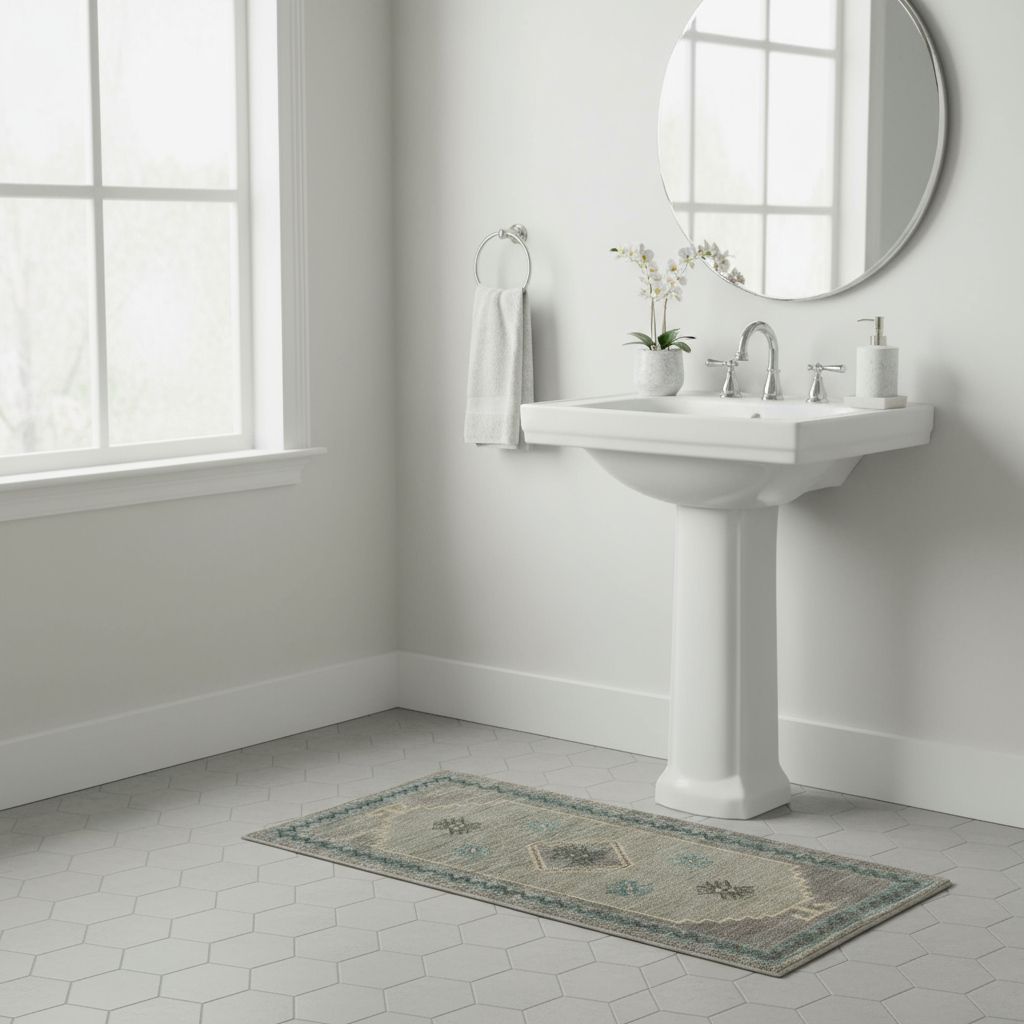 2.4 x 4.8 ft Hand Knotted Oushak Rug