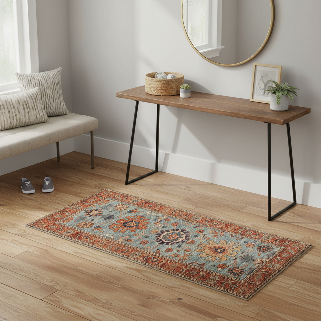 2.8 x 6 ft Hand Knotted Serapi Rug