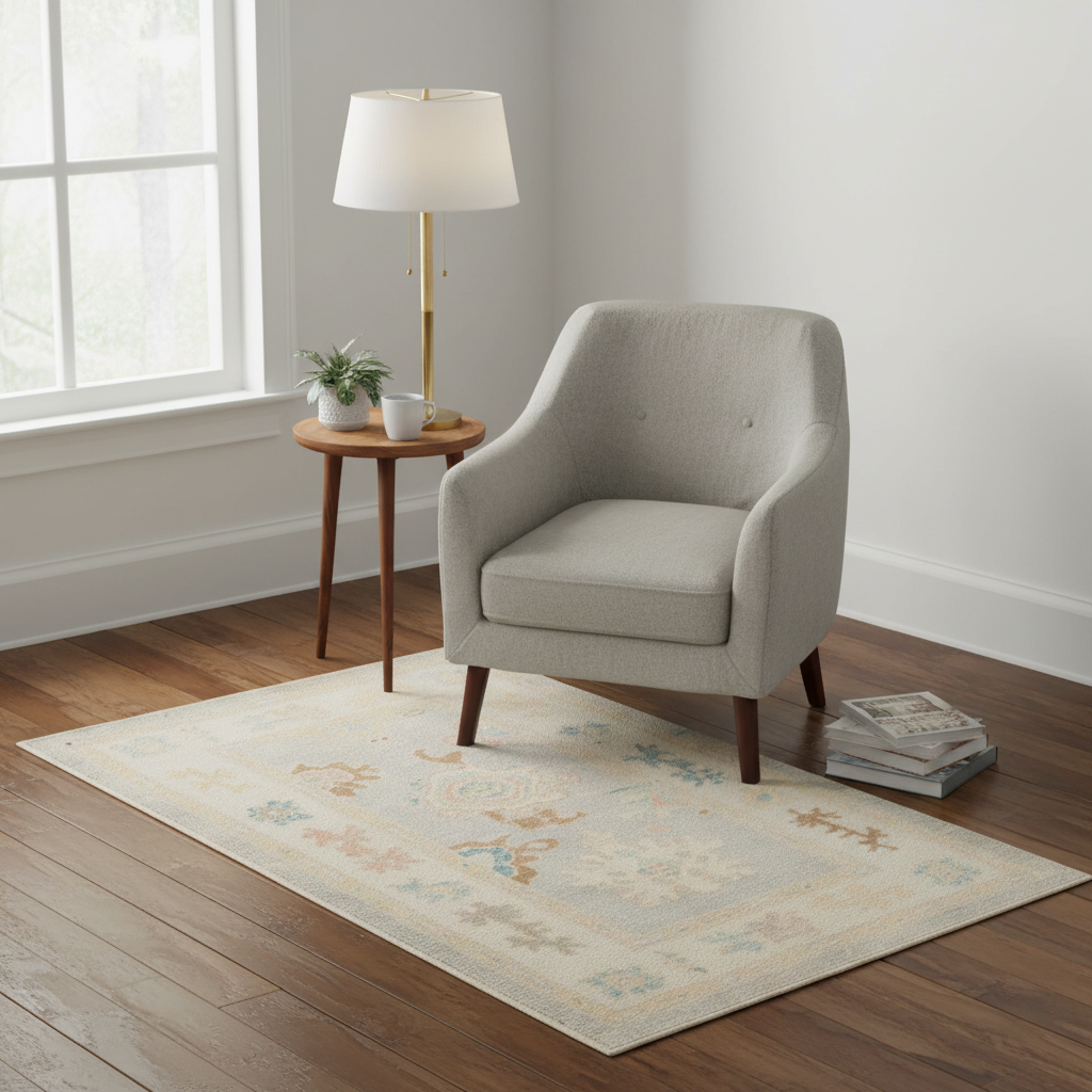 2.10 x 4.5 ft Hand Knotted Oushak Rug