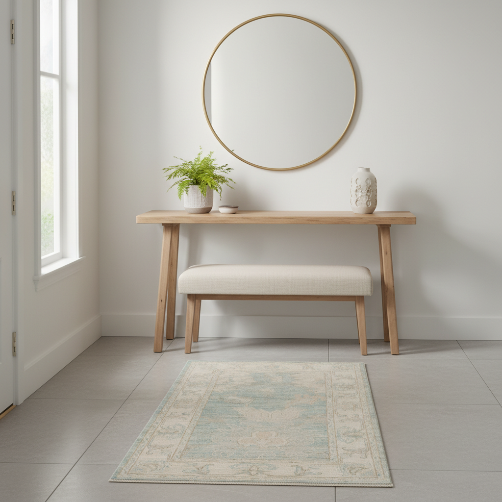 2.11 x 4.8 ft Hand Knotted Oushak Rug