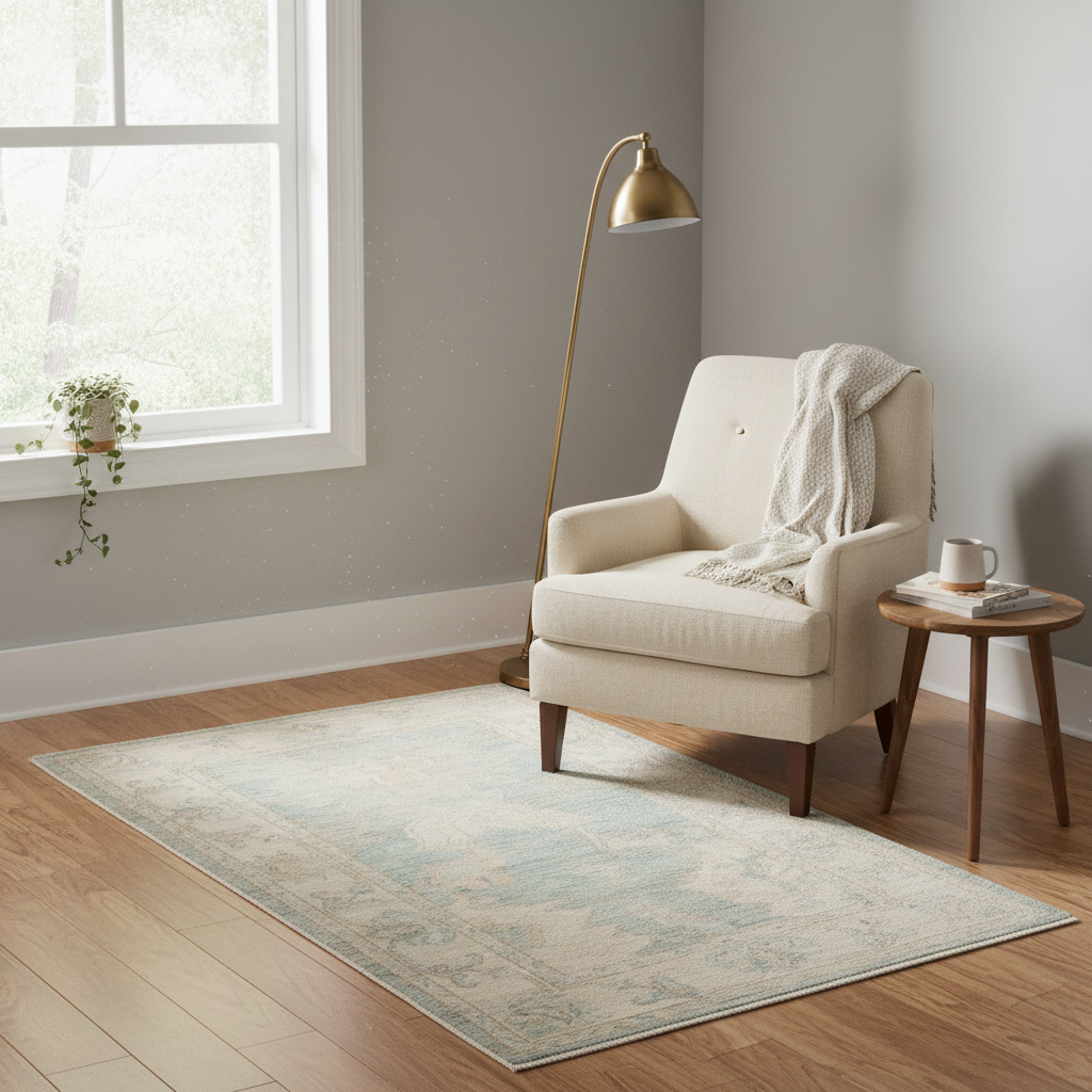 2.11 x 4.8 ft Hand Knotted Oushak Rug