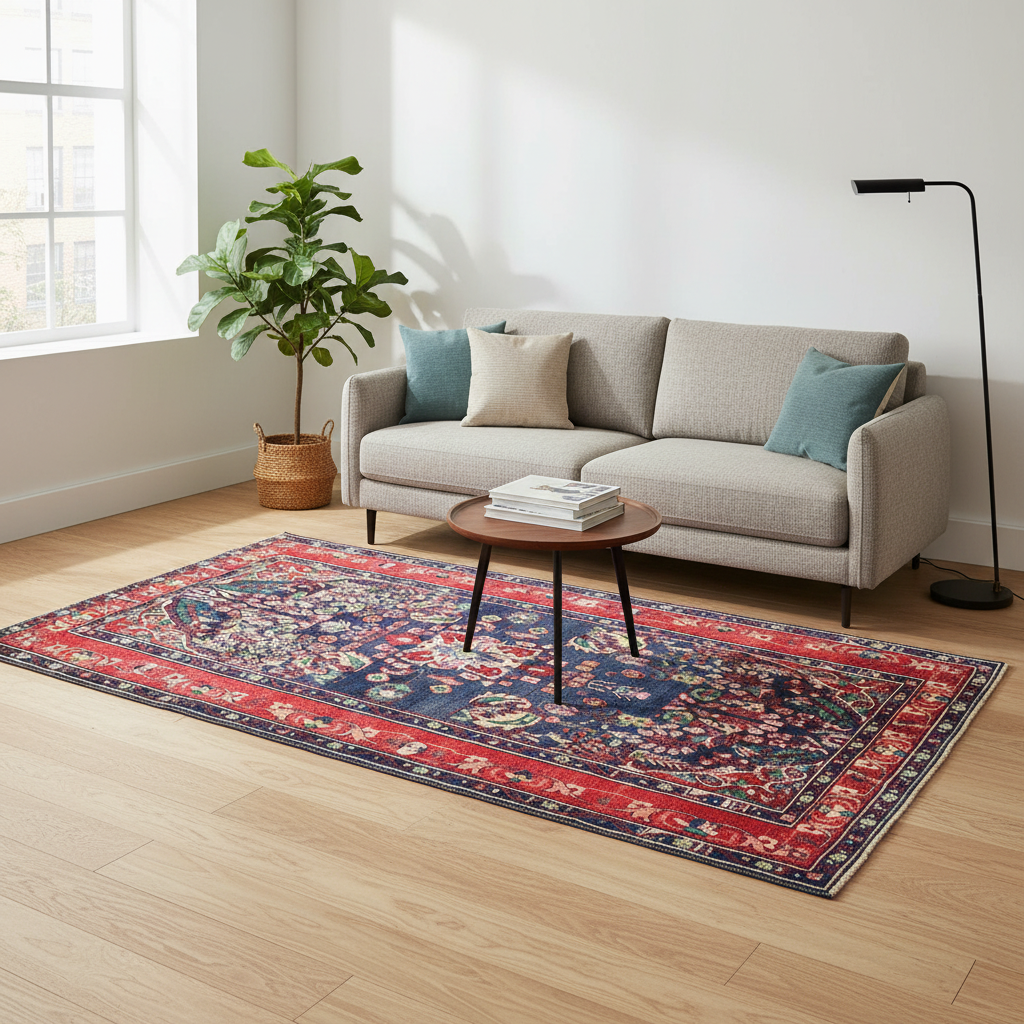 5.1 x 9.1 ft Hand Knotted Persian Hamadan Rug