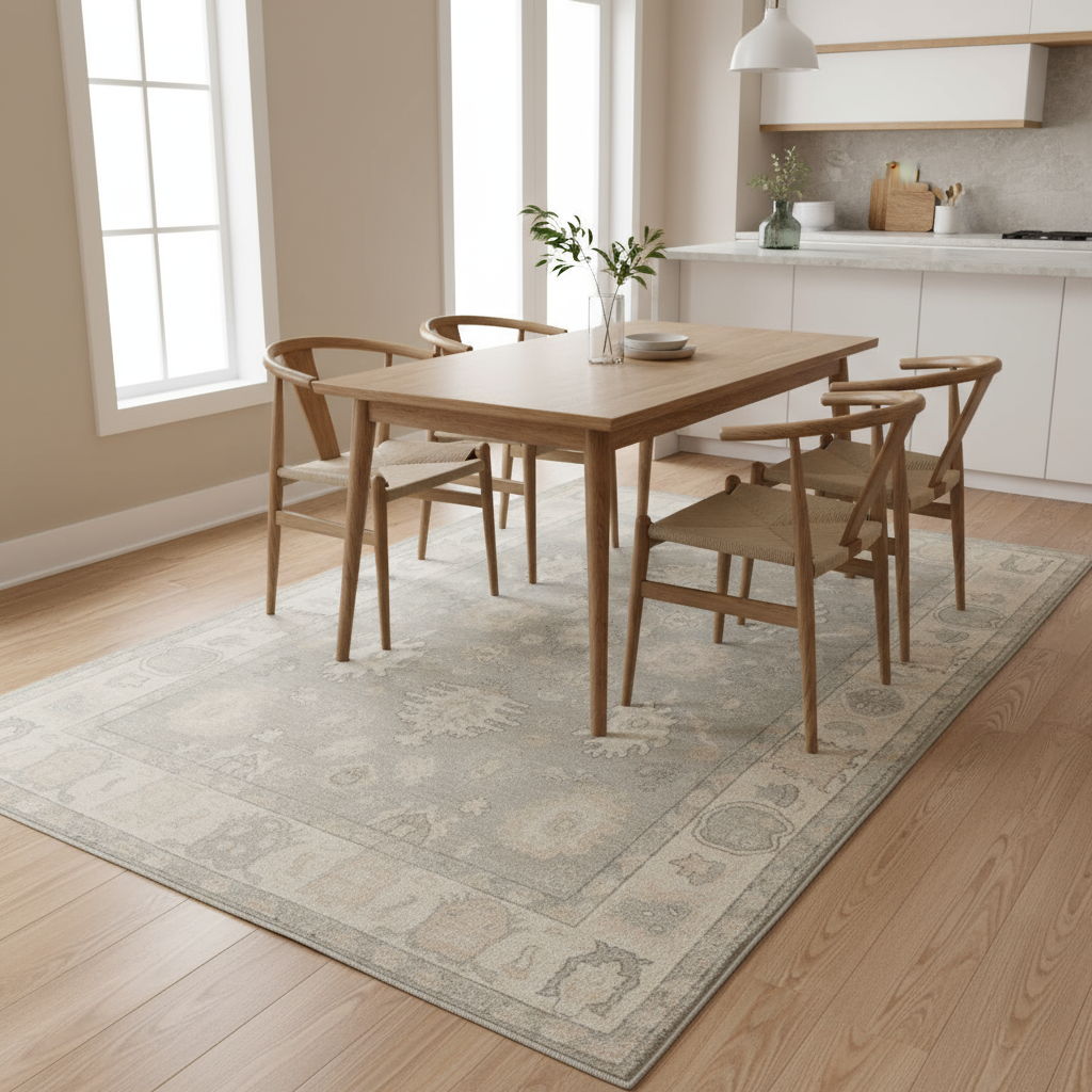 5.8 x 8.9 ft Hand Knotted Oushak Rug