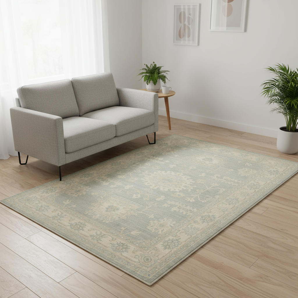 4.10 x 7.4 ft Hand Knotted Oushak Rug