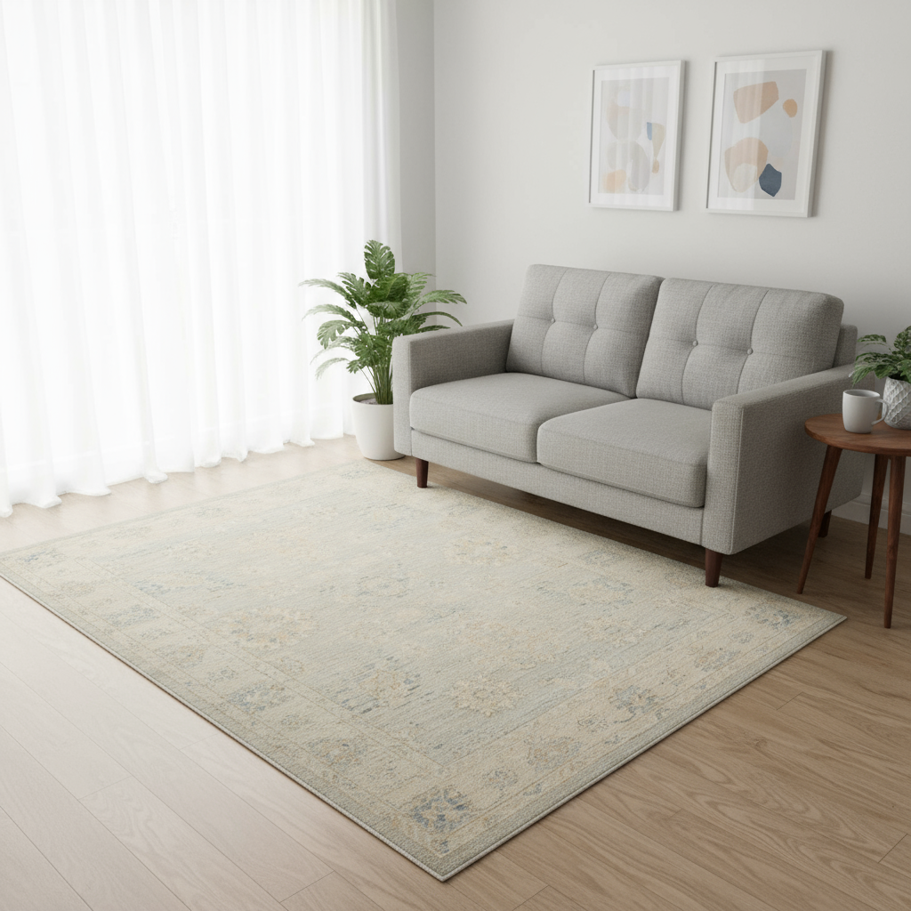 5.1 x 6.5 ft Hand Knotted Oushak Rug