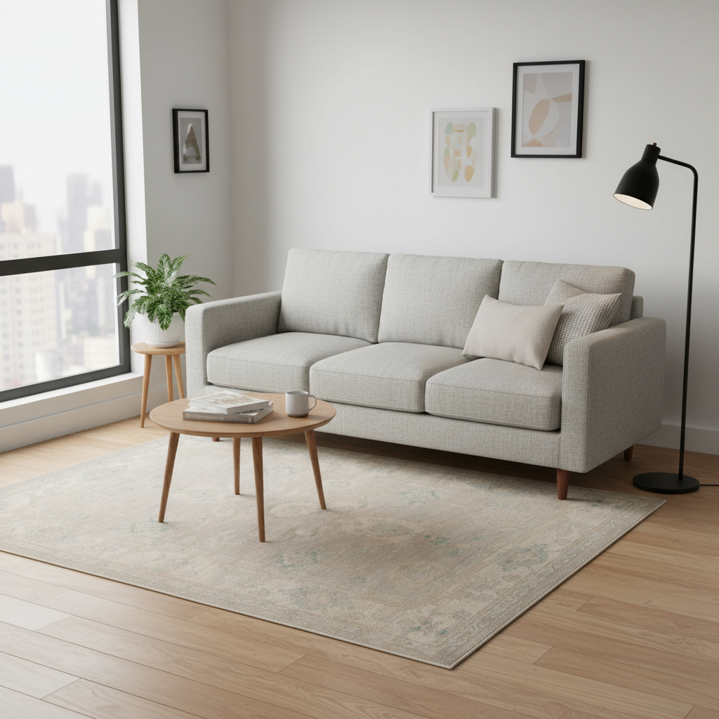 5 x 6.10 ft Hand Knotted Oushak Rug