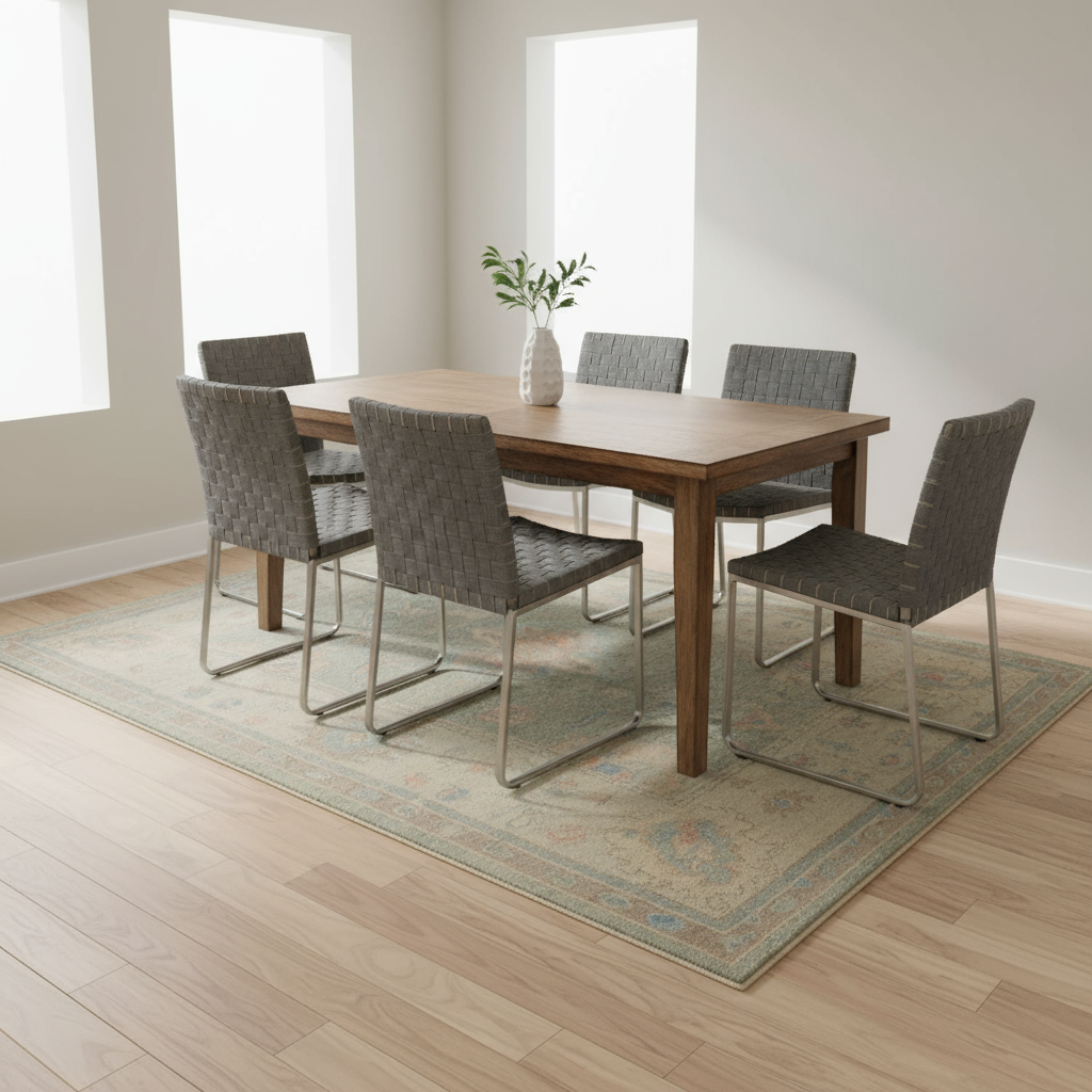 5.1 x 7.1 ft Hand Knotted Oushak Rug